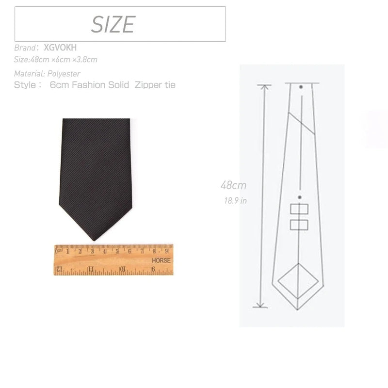 Gravata de Zíper Lazy Tie design moderno