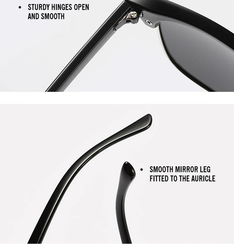 Óculos de Sol Semi-Rimless Polarizados da Marca RBROVO