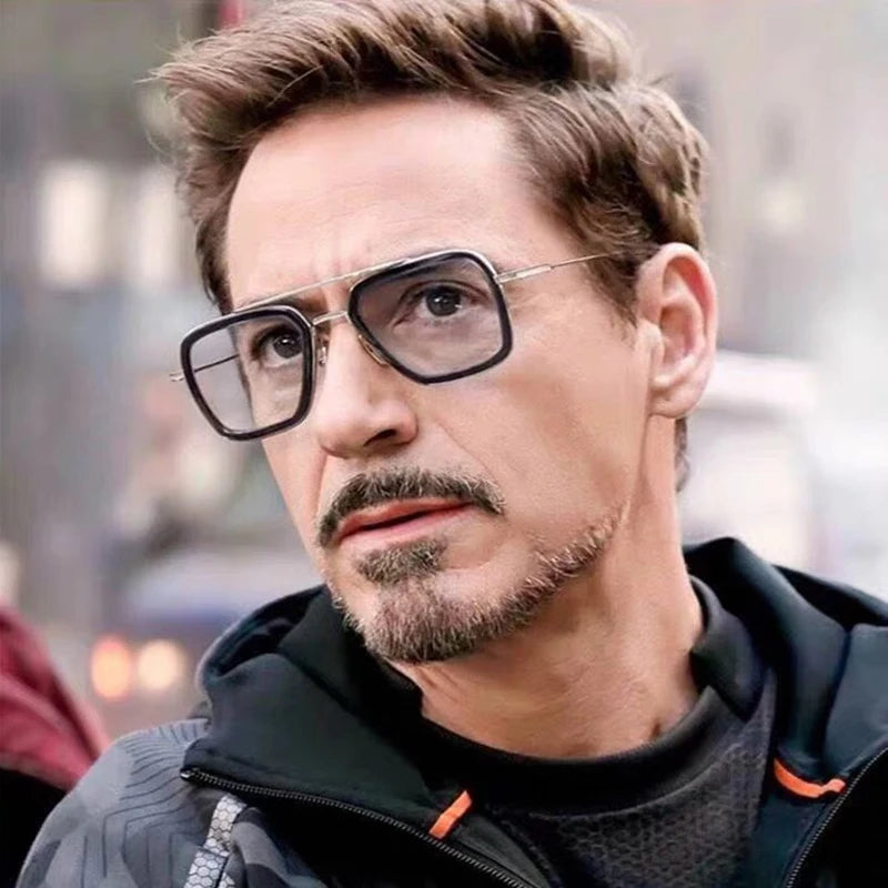 Óculos de Sol Masculino Retro Tony Stark da Marca Long Keeper