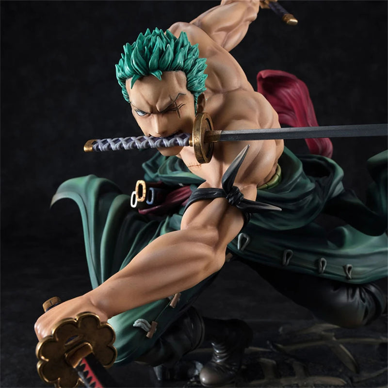 Figura de Ação Roronoa Zoro, Luta De Três Faca, Estatueta De PVC, Brinquedos Modelo De Coleção, Presente, 10cm, 1 Pc