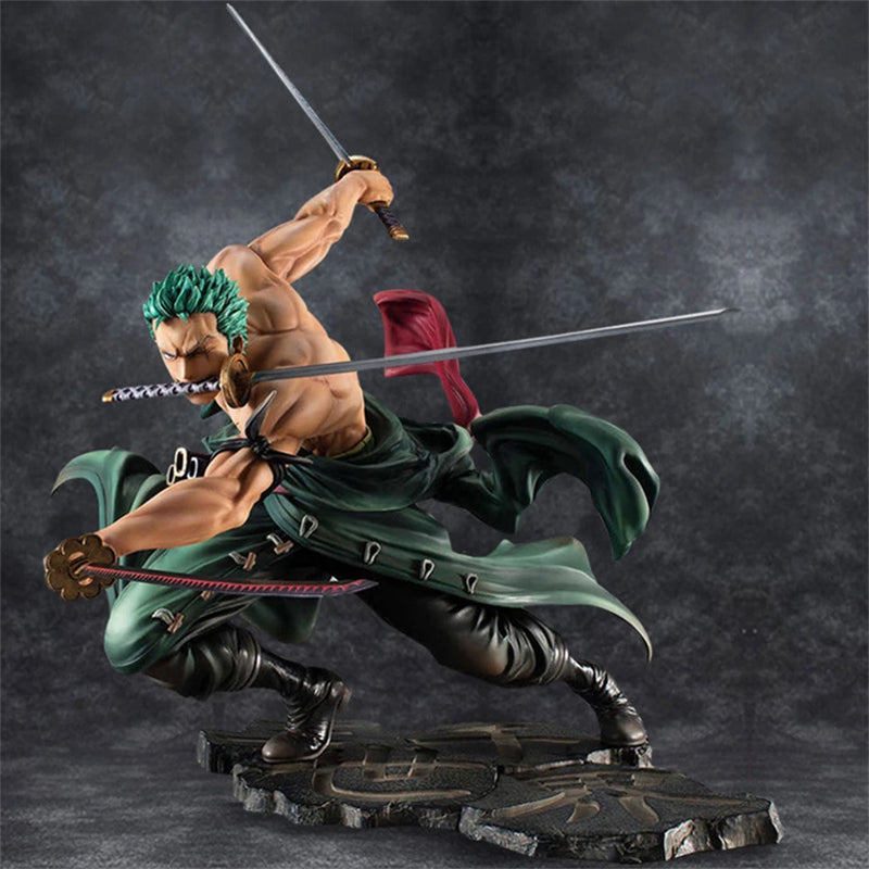 Figura de Ação Roronoa Zoro, Luta De Três Faca, Estatueta De PVC, Brinquedos Modelo De Coleção, Presente, 10cm, 1 Pc