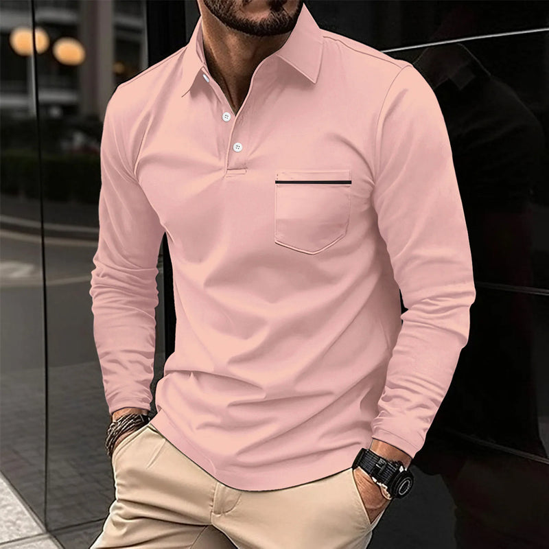 Camisa Polo Masculina com Tecnologia de Absorção de Umidade.