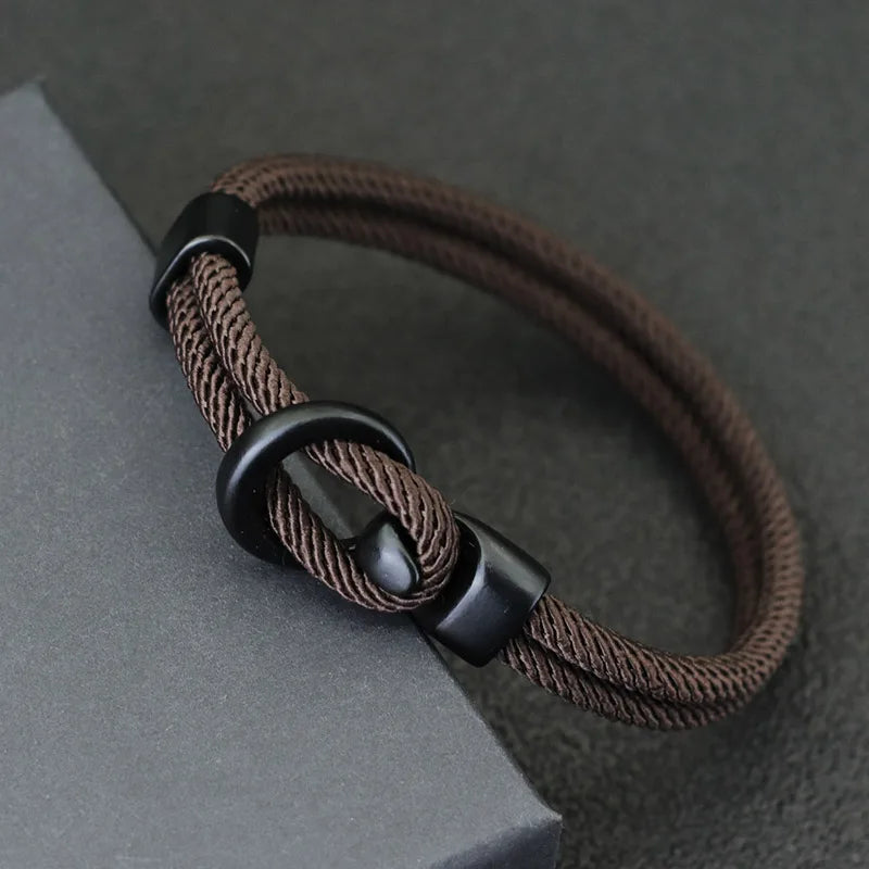 Pulseira de Charme Masculina Corda