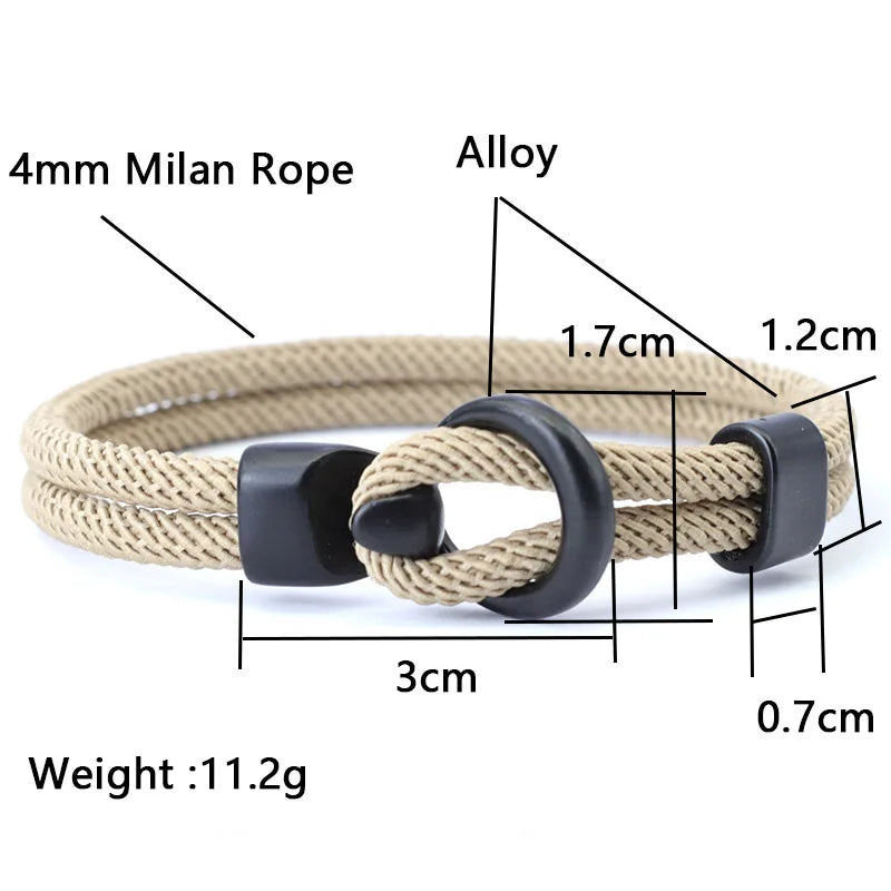 Pulseira de Charme Masculina Corda